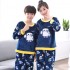 Nuevo franela ninos pijamas set suave pjs set para primavera
