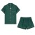 Traje Mujer Tencel Manga Corta Verde Oscuro 