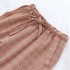 Pantalones de pijama a cuadros japoneses para mujeres, gasa de algodón puro de primavera y verano, pantalones de hogar de gran tamaño y sección delgada que se pueden usar en el exterior.