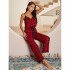 Body Pajamas de la UE de Amazon para mujeres, pantalones de verano con tirantes para el hogar con envío directo.