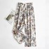 Nuevos pantalones de seda de algodón para dormir en 2023 para mujeres, pantalones largos y sueltos de talla grande para el verano, pantalones holgados de algodón artificial de alta cintura para celebridades en Internet.