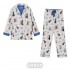 Pijama de una sola pieza de franela suave y cálida de manga larga con estampado lindo para otoño/invierno - Nuevo modelo