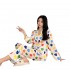 Nuevo conjunto de pijama de seda de hielo para mujeres de siete colores en forma de corazón para el hogar, primavera-verano de 2023