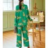 Pijama de seda de hielo de alta calidad con tigre para mujeres, nuevo de 2023, con pantalones largos de verano, de manga larga, para el hogar o para vestir, estilo red hot
