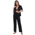 Conjunto de tres piezas de pijama para mujer de Amazon de Europa y América, para la primavera y el verano, con chaqueta de manga corta, para el hogar o para vestir