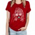 Taylor Swift Women 's Fashion Leisure minimalista estampado camiseta de manga corta de cuello redondo