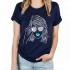 Taylor Swift Women 's Fashion Leisure minimalista estampado camiseta de manga corta de cuello redondo