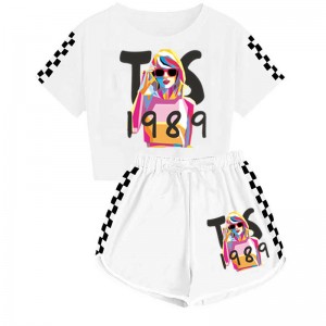 Taylor Swift camisetas para niños y niñas y pantalones cortos pijamas deportivos para niños 1989 Taylor Swift pijamas conjuntos