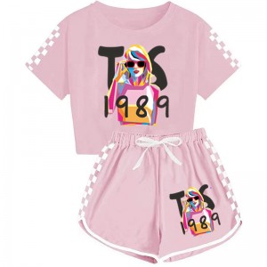 Taylor Swift camisetas para niños y niñas y pantalones cortos pijamas deportivos para niños 1989 Taylor Swift pijamas conjuntos