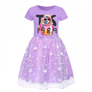 Taylor Swift Girls Short falda Taylor Swift Children 's Star Rainbow Lace falda Taylor Swift pijama con bolsas pequeñas