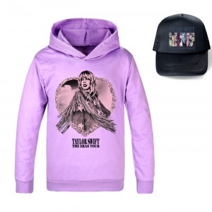 Taylor Swift Boys and girls' sudadera con capucha + sombrero 4 colores pijama Taylor Swift y visor negro