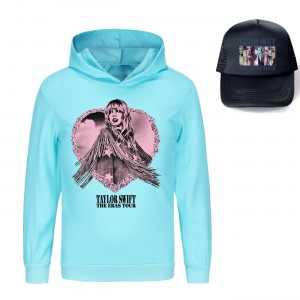 Sudadera con capucha infantil Taylor Swift + gorra 4 colores pijama Taylor Swift y visor negro
