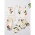 Paquete de 7 pijamas para mujer, cómodo conjunto de pijama con estampado floral de satén de seda con cubierta para los ojos y pañuelo para la cabeza