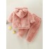 Pijamas y pantalones de franela de color sólido para niñas pequeñas-Productos para bebés-Temu
