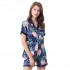 senoras rosado seda de hielo batas Set para verano Pijama seda simulado hembra