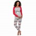 Juego de pijamas familiares de moda navideña a juego