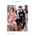 Conjunto de pijamas de franela de pareja con sombrero engrosado