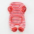 Ropa para mascotas Vestido de Navidad Vestido de cuatro piezas Pijamas de Navidad a rayas