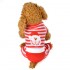 Ropa para mascotas Vestido de Navidad Vestido de cuatro piezas Pijamas de Navidad a rayas