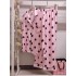 VS pantalones de manga larga con estampado de lunares de color sólido delgado pijama para mujer