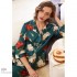 Conjunto de dos piezas de cardigan seda como pijamas hembra para primavera