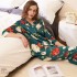 Conjunto de dos piezas de cardigan seda como pijamas hembra para primavera