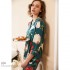 Conjunto de dos piezas de cardigan seda como pijamas hembra para primavera