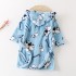 Nuevos niños franela pijamas y robe sets suaves pijamas para y muchachas