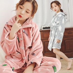 suave ninos pijamas 2018 para primavera baratos y muchachas franela pijamas con robe