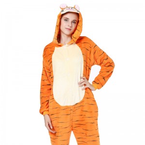 Encantador Tigger Dibujos animados animales onesies Costumes baratos Lindo pjs para senoras