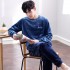 Manga larga hombre invierno Sports Espesamiento franela para caes y invierno pijamas