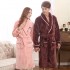 Conjuntos de pijamas y batas de terciopelo de coral grueso cómodo franela pijamas para hombre y senoras
