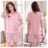 Nuevo conjunto de pijamas coreanos casuales para hombres y mujeres de algodón de manga corta para hombres y mujeres