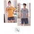 Nuevo conjunto de pijamas coreanos casuales para hombres y mujeres de algodón de manga corta para hombres y mujeres