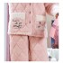 Versión coreana de tres capas de franela acolchada gruesa de coral más pijamas de terciopelo cálido para parejas