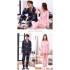 Par de pijamas de algodón de manga larga cardigan coreano pijamas delgados del hogar