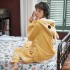 Pijama de franela engrosada para primavera y otoño
