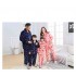 Pijama engrosado acolchado de tres capas de fresa para padres e hijos pijama casero