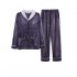 invierno franela hombre ensanchado traje de pijama