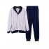 Más grueso invierno amantes franela pijama traje para hombre
