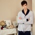 Más grueso invierno amantes franela pijama traje para hombre