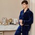 franela Manga largahombre cardigan pijamas calentar y grueso pijamas