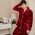 franela Manga largahombre cardigan pijamas calentar y grueso pijamas