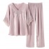 Manga corta seda de hielo batas Mujer Encaje Chiffon Costura pijamas para primavera y verano