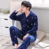 Nuevo hombre's franela pijamas cómodo batas para hombre