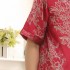 Nuevo Short Sleeve seda like ropa de dormir para Wedding Rojo pijamas de hombre