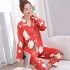 Manga largaImpresióned female seday ropa de dormir para primavera tallas grandes Encantador cardigan seda de hieloy ropa de dormir para senoras
