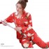 Manga largaImpresióned female seday ropa de dormir para primavera tallas grandes Encantador cardigan seda de hieloy ropa de dormir para senoras