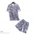 Encantador seda de hielo hembra pijamas para verano ocio mujer seda ropa de dormir