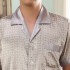 Seda simulada hombre manga corta pijamas para verano seday ropa de dormir hombre